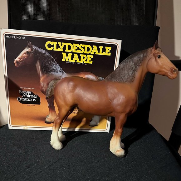 Vintage Breyer #83 Clydesdale Mare in original box, Excellent condition! - Picture 2 of 16